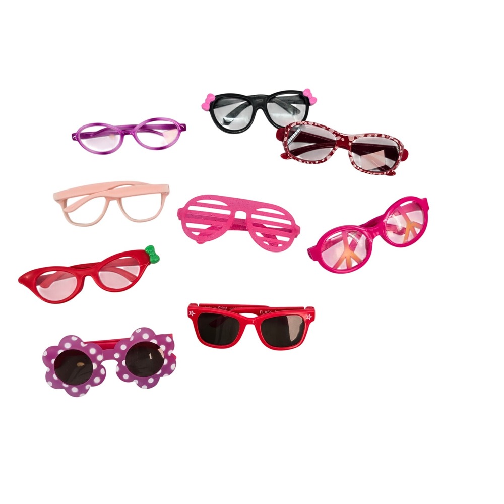 American Girl Doll Glasses Sunglasses Lot 9 Pairs 18 Inch Doll Accessories FLX54